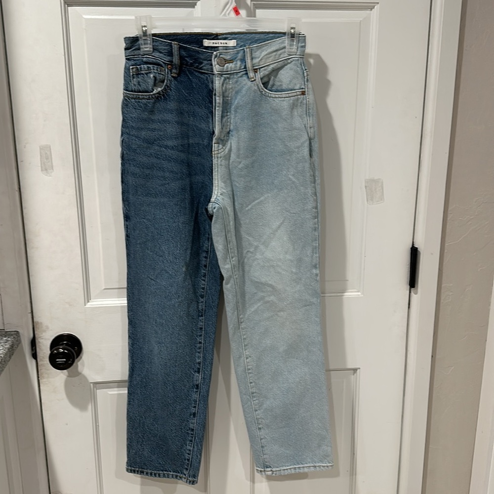 Pacsun Two Tone Straight Leg Jeans